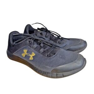 Under Armour Mojo MENS‎ SIZE 13 PRE-OWNED BLACK/GOLD Athletic Sneakers/Shoes